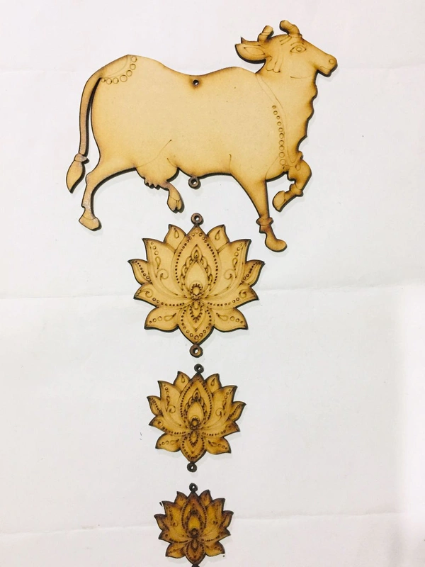 Pichwai Cow Set -Type-2 - 21" height ,10" width, 4mm