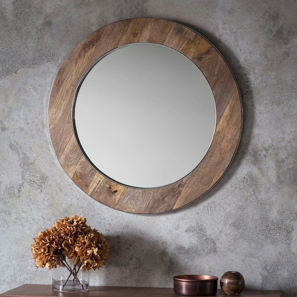 Birch Wood Mirror Type-2 - 19"
