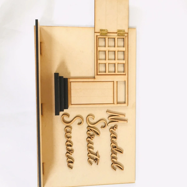 Shelf Nameplate -2 - with 3 names, 16/10"