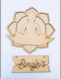  Buddha Hanging Nameplate - 10/15", Base Only