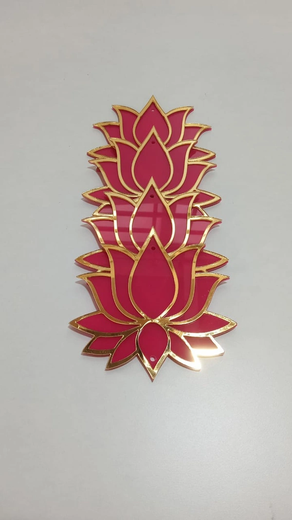 Pink Acrylic Lotus - 4 Pc
