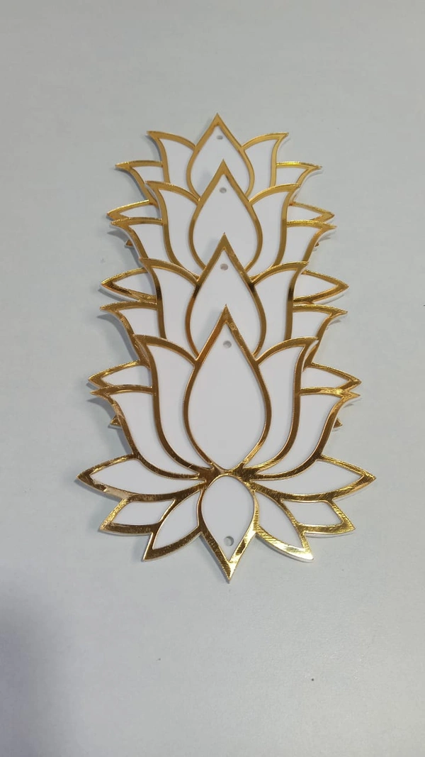 White Acrylic Lotus - 6pc