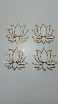 White Acrylic Lotus - 6pc