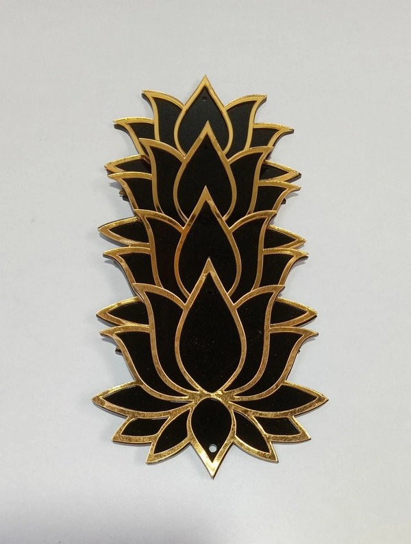 Black Acrylic Lotus - 4pc