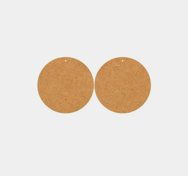 Round Plain Earrings  - 1.5"
