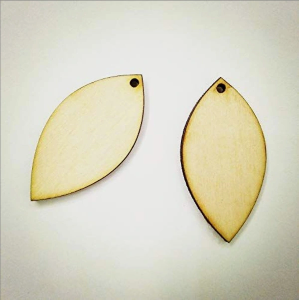 Leaf Plain Earrings  - 1.5"-2.5mm