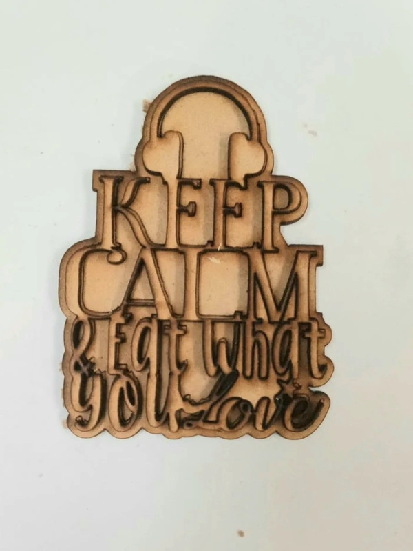 Keep calm & eat what you love Fridge Magnet  - 3.5-4"
