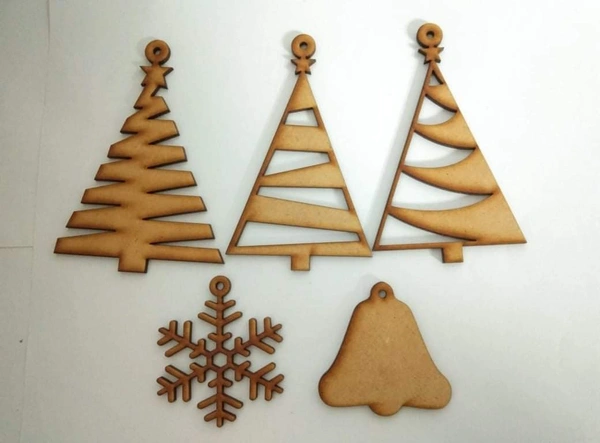 Christmas Embellishments -5 Pc - 2-3"