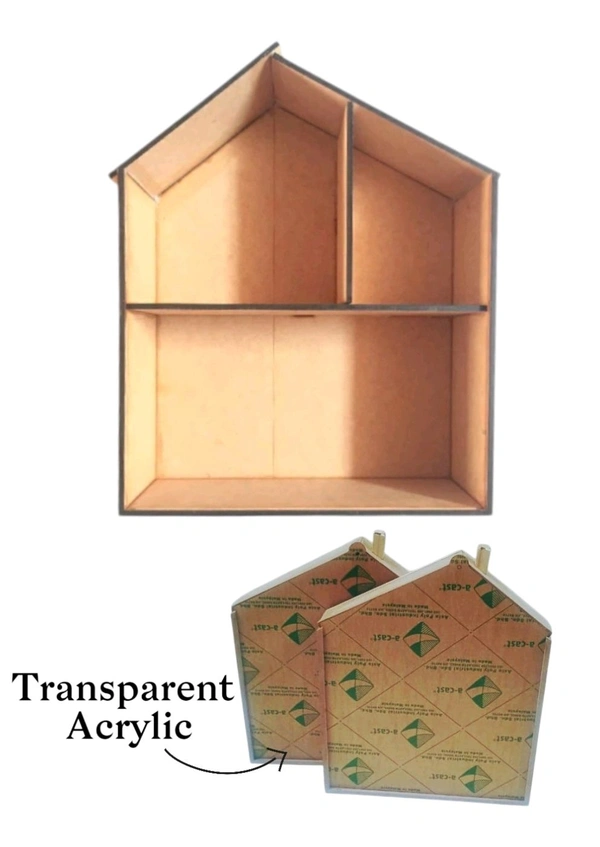 Doll House Shadow Box With Acrylic Lid - 12*12"