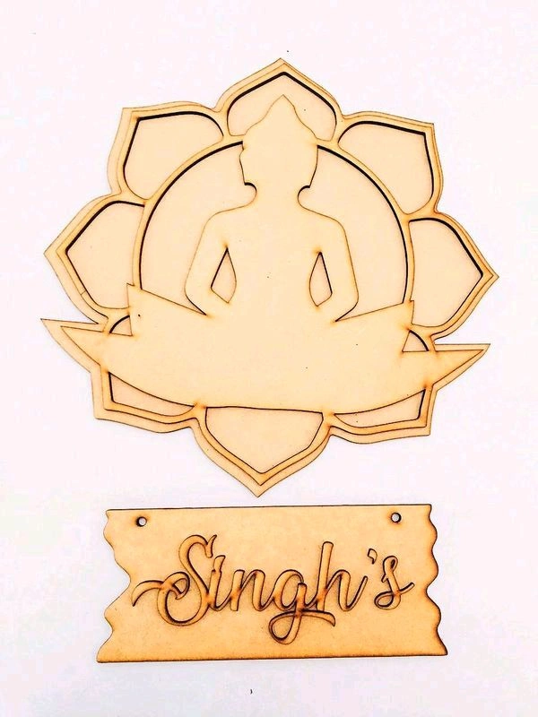  Buddha Hanging Nameplate - 10/15", Base Only