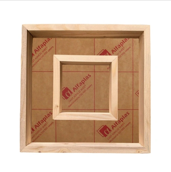 Pinewood Varmala Preservation With Photo Frame  - 10/10/1", Mdf Base