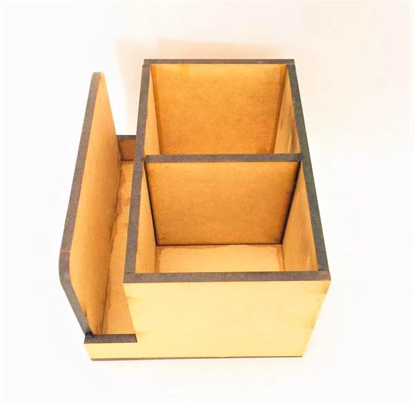 Cutlery Stand With Tissue Holder - 6.5/5/4", 6mm