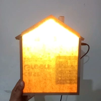 Hut LED Shadow Box/ Miniature Doll House - 10/8/2.2.5"