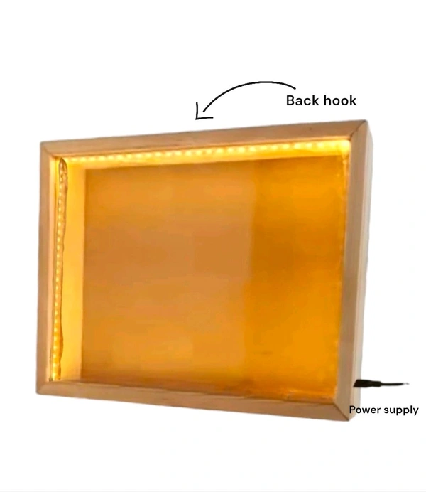 Pinewood LED Shadow Box  - 10/8/2"