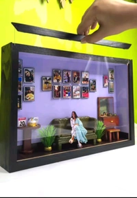 Pinewood LED Shadow Box  - 10/8/2"
