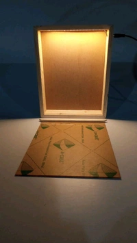 Pinewood LED Shadow Box  - 12/12/2"