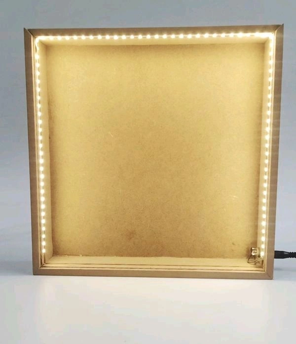 Pinewood LED Shadow Box  - 12/12/2"