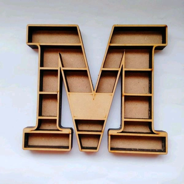 Miniature Alphabet Shadow Box Self Standing - B, 10"