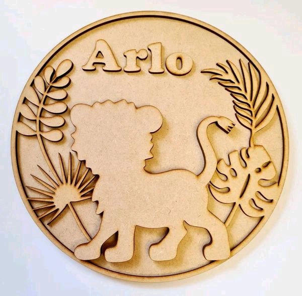 Babylion/ Simba Theme Kids Nameboard  - 12", 6+2.5+2.5mm