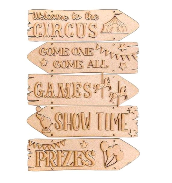Sentiment Plank- Circus Theme - Without Rope