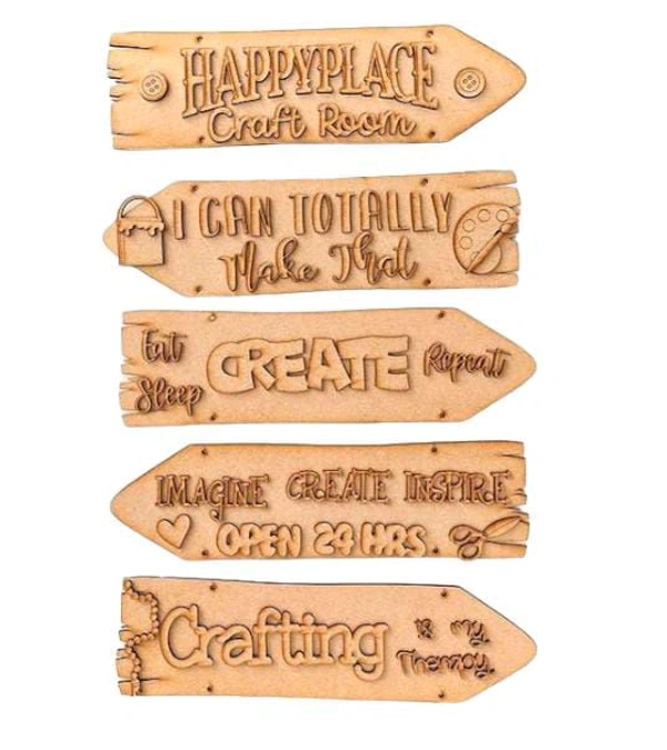 Sentiment Plank- Art & Craft Lovers - Without Rope