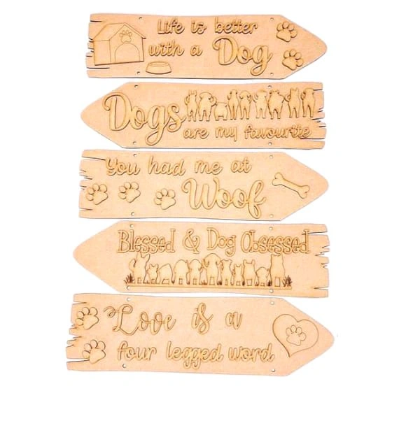 Sentiment Plank- Dog Lover Theme - Without Rope