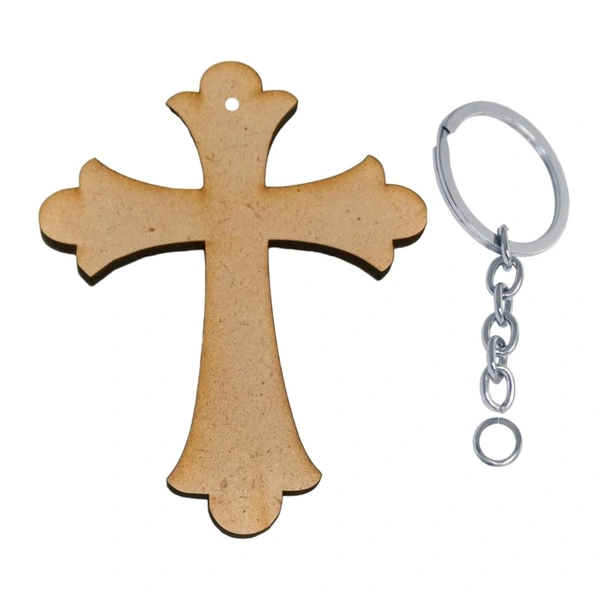 Mdf Figures Keychains  - Cross-2, 4mm