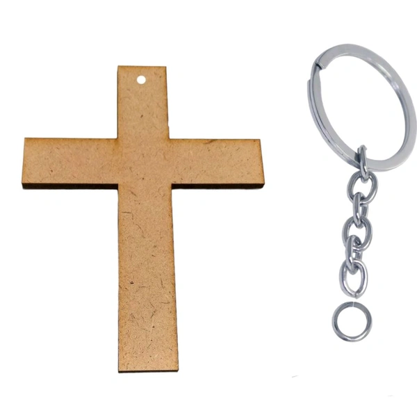 Mdf Figures Keychains  - Cross-1, 4mm