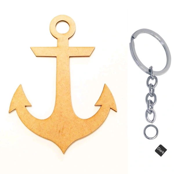 Mdf Figures Keychains  - Anchor, 4mm