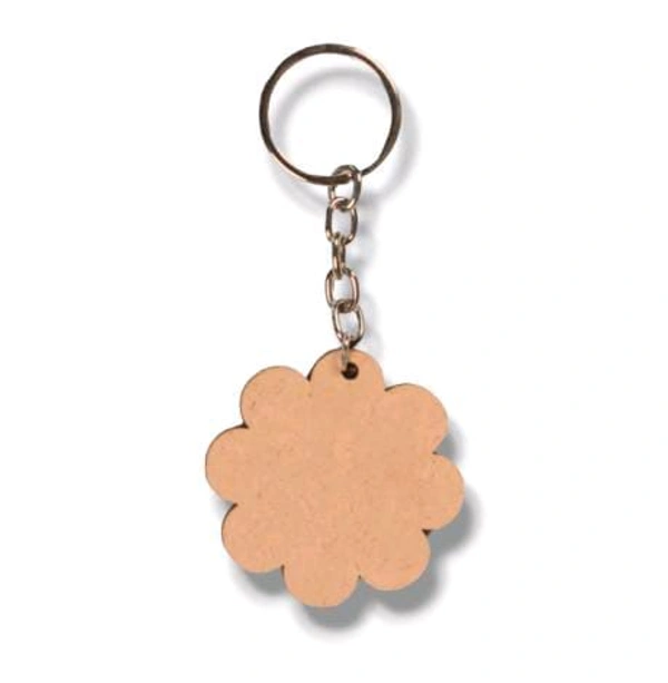 Mdf Figures Keychains  - Flower-1, 4mm