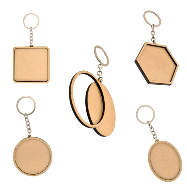 Double Layered Keychains - 2pcs, Round