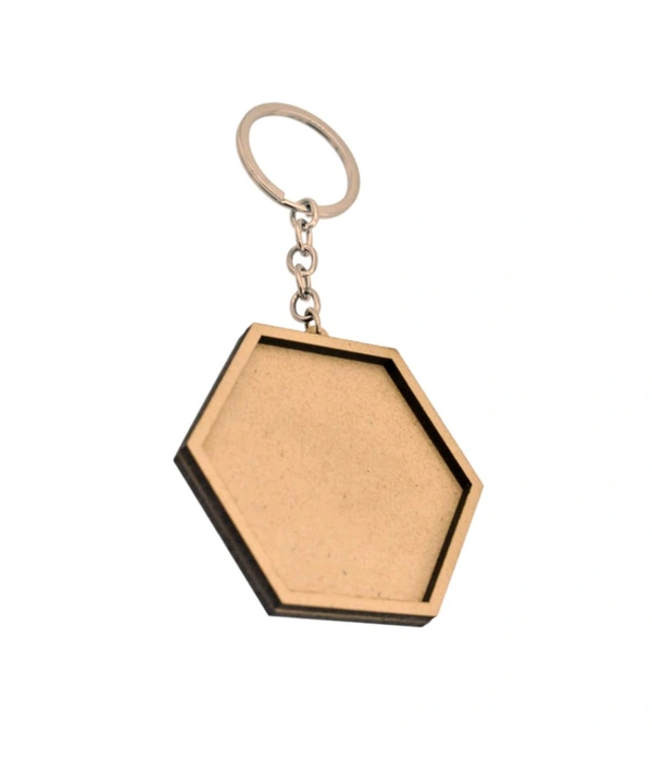Double Layered Keychains - 2pcs, Hexagon