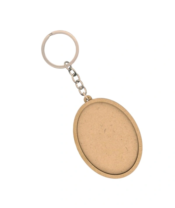 Double Layered Keychains - 2pcs, Oval