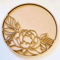 Floral Nameboard Double Layer  - 12", 4+4mm, With Name