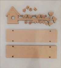Bird,Hut Plank Nameboard  - 14/13" Approx, 6mm