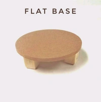Round Chowki -pinewood Legs - 4", Flat Mdf Base, 8mm Mdf