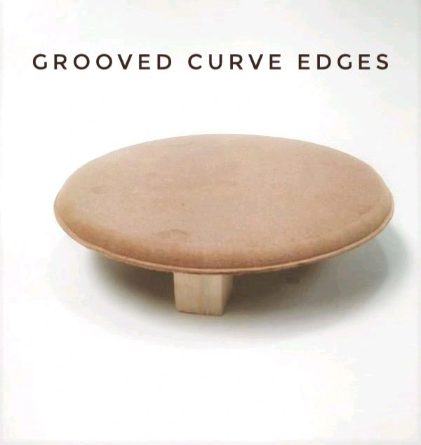 Round Chowki -pinewood Legs - 4", Flat Mdf Base, 8mm Mdf