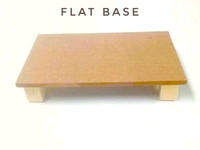Rectangle Chowki- Wood Legs - 6/4", 8mm, Grooved Curve Edge