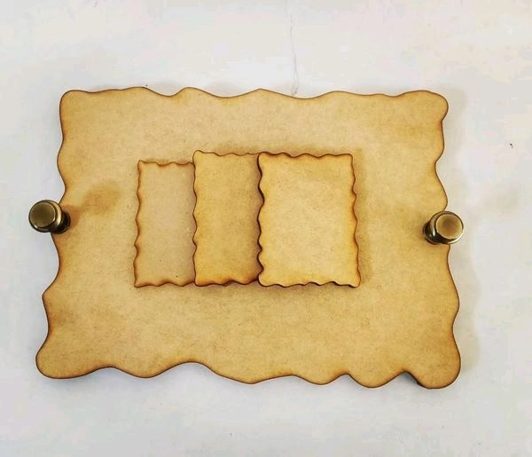 Uneven Tray With Knob Handles - 12/9", 6mm