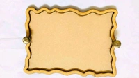 Uneven Border Tray With Knob - 8(4+4mm), 12/10", Tray+4coaster