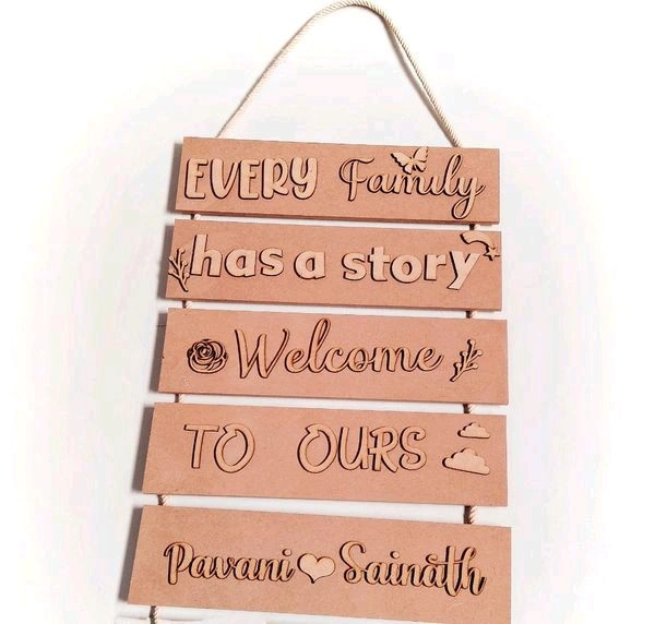 Sentiment Plank- Love Home Theme - 6+2.5mm, Without Rope