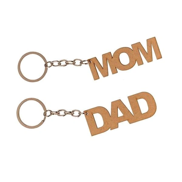 Mom Dad Keychain 
