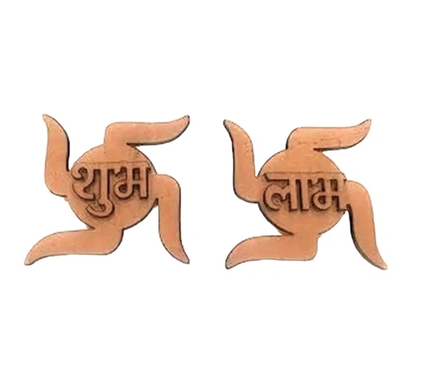 Swastik  Shubh Labh Pair - 4", 2.5mm+2.5