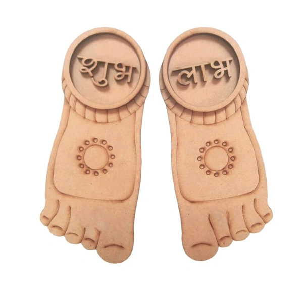 Charan Paduka Shubh Labh Pair - 4", 2.5+2.5mm