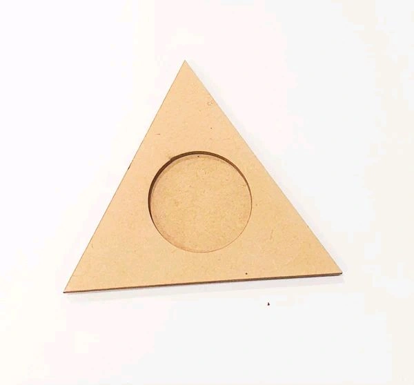 Traiangle Tealight  - 4", 7mm