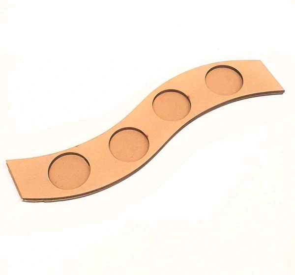 Rectangle Tealight -4hole - 12/3.5", 9mm