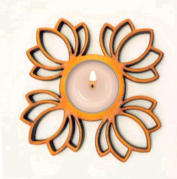 Lasercut Tealight-Single Layer - 4", 4mm