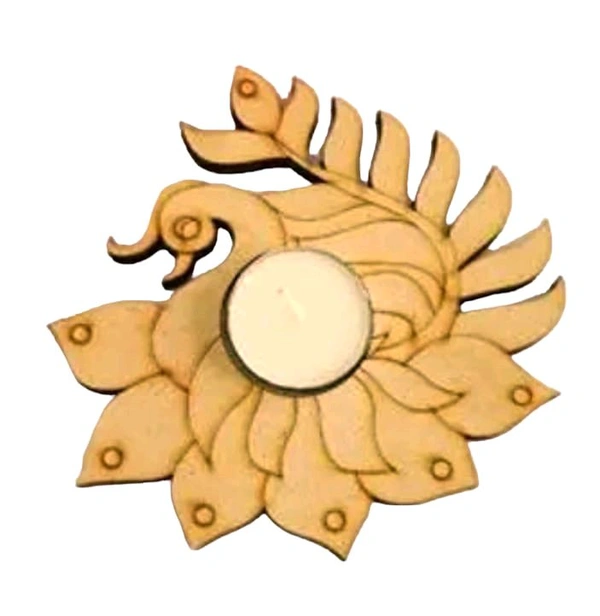 Peacock Premarked Tealight  - 4"