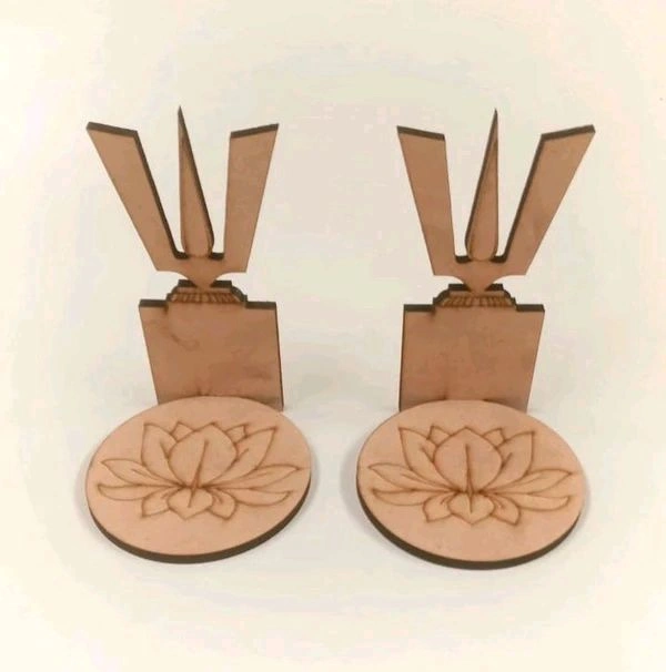 V Namam Diya Stand -pair - 6/3"