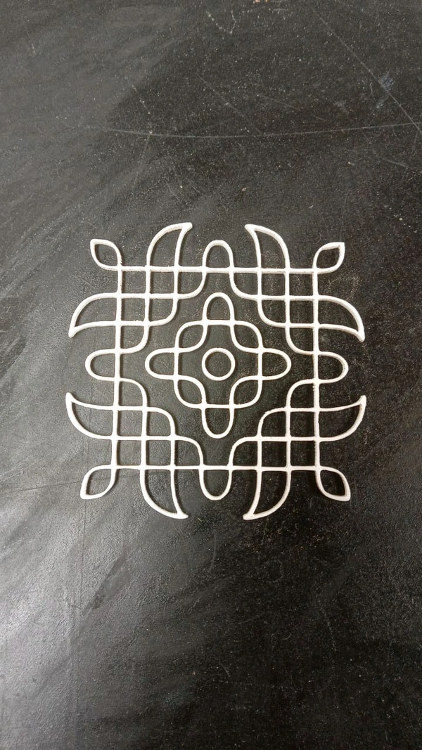 Kolam Cut Out -1 - 4", 2.5mm, Rose gold